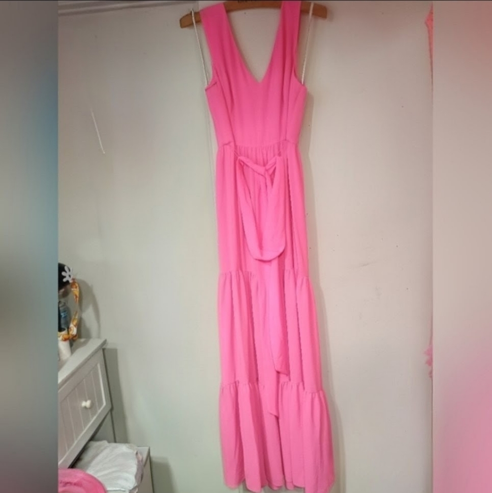 Lilly Pulitzer Bright Pink Tiered Dress